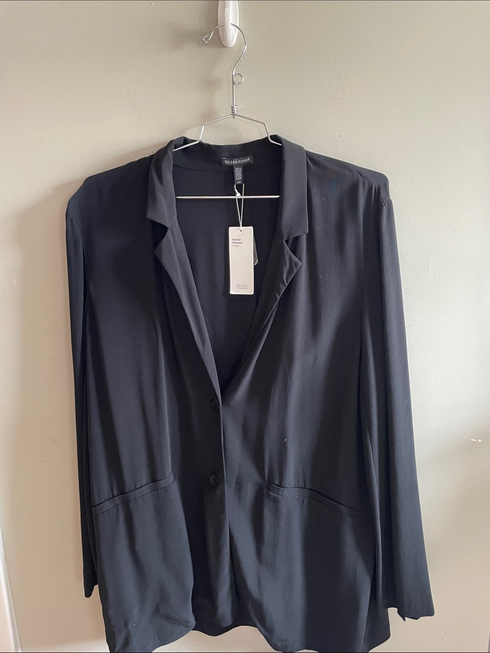 Eileen fisher notched collar oversized jacket sz L